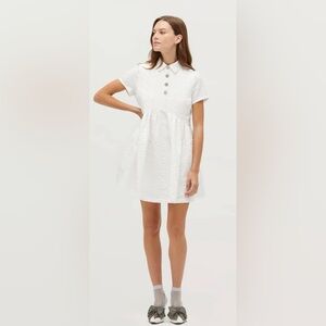Hill House Home Rosalind Dress in White Jacquard